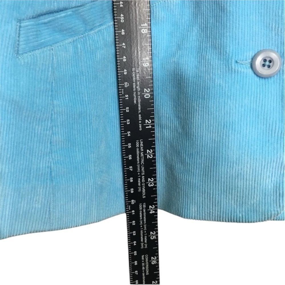 NWOT L.L. Bean Corduroy Blazer Jacket 6 Petite Blue 3 Button Cotton Spandex - Picture 6 of 11